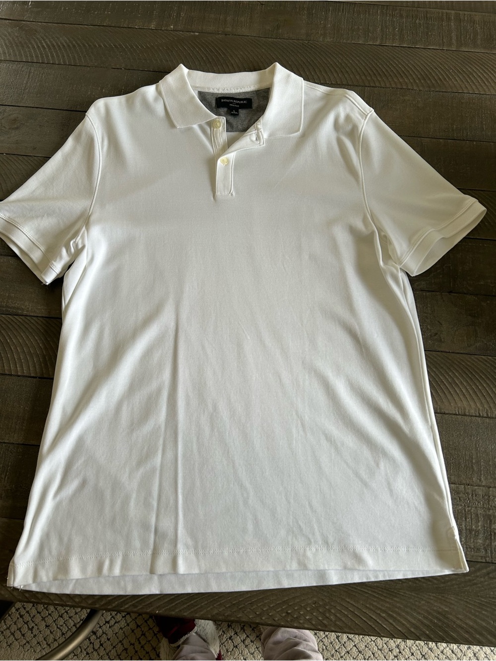 Banana Republic Men's White Polo Shirt